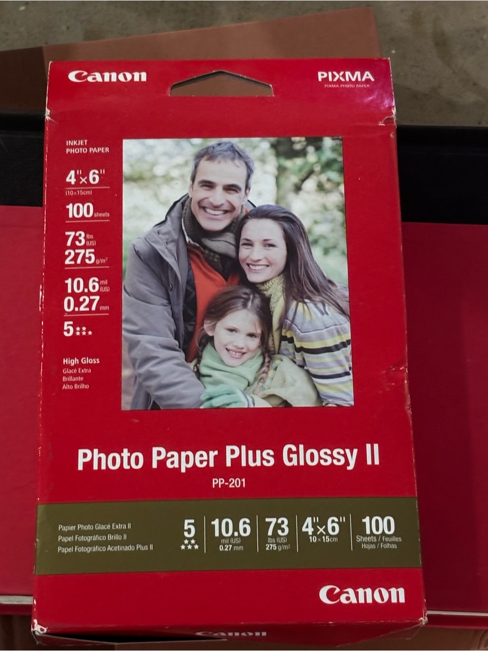 Canon Photo Paper Plus Glossy II NEW. 4X6-100 sheets